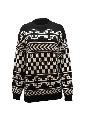 Alanui Aztec print wool sweater - Black