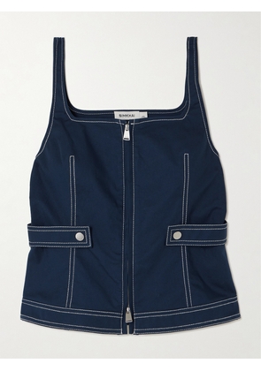 SIMKHAI - Dolce Cotton-blend Canvas Top - Blue - US0,US2,US4,US6,US8,US10,US12,US14