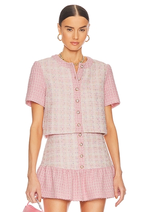 Amanda Uprichard Braswell Top in Pink. Size S. Also in M, XS.