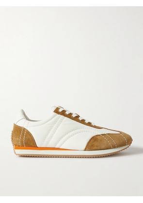 TOTEME - The Sport Leather-trimmed Suede And Twill Sneakers - Brown - IT35,IT36,IT37,IT38,IT39,IT40,IT41,IT42