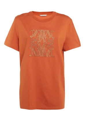 Max Mara logo-embroidered T-shirt - Orange