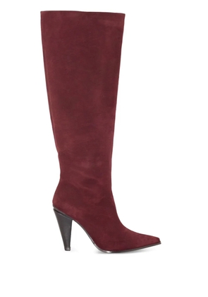 Roberto Festa 80mm pointed-toe suede boots - Red