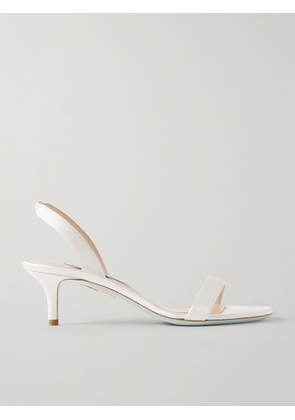 Aquazzura - So Nude 50 Satin Slingback Sandals - White - IT35.5,IT36,IT36.5,IT37,IT37.5,IT38,IT38.5,IT39,IT39.5,IT40,IT40.5,IT41,IT41.5,IT42