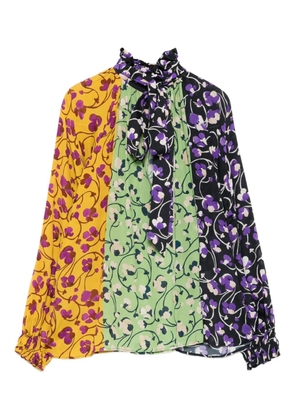 La DoubleJ floral-pattern blouse - Yellow