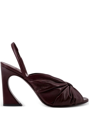FENDI Arco twisted-design heeled pumps - Purple