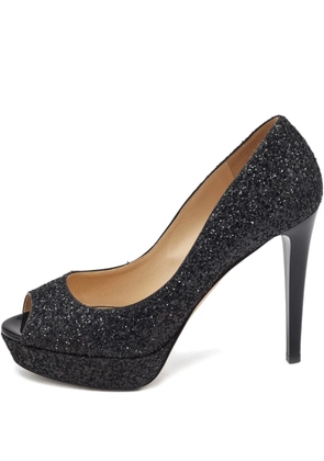Jimmy Choo Pre-Owned Dahlia glitter pumps - Black