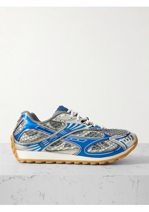 Bottega Veneta - Orbit Metallic Rubber, Mesh And Fishnet Sneakers - Neutrals - EU 36,EU 37,EU 38,EU 39,EU 40,EU 41