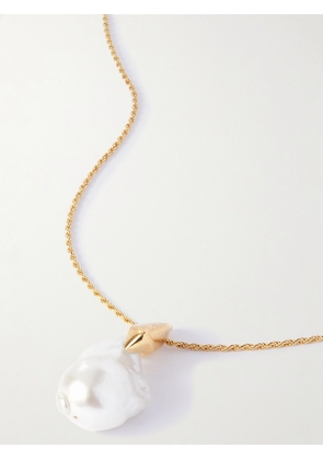 Bottega Veneta - Gold-tone Freshwater Pearl Necklace - White - One size