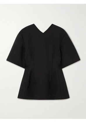 CARVEN - Embellished Crepe Blouse - Black - FR 34,FR 36,FR 38,FR 40,FR 42