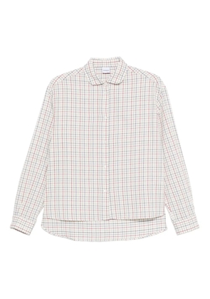 ASPESI Peter-Pan-collar checked shirt - Neutrals