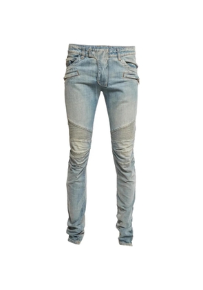 Balmain Pre-Owned zip-pockets trousers - Blue
