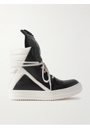 Rick Owens - Geobasket Two-tone Leather High-top Sneakers - Black - IT36,IT36.5,IT37,IT37.5,IT38,IT38.5,IT39,IT39.5,IT40,IT40.5,IT41