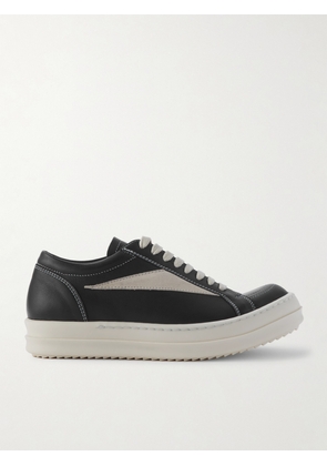 Rick Owens - Vintage Suede-trimmed Leather Sneakers - Black - IT35,IT35.5,IT36,IT36.5,IT37,IT37.5,IT38,IT38.5,IT39,IT39.5,IT40,IT40.5,IT41