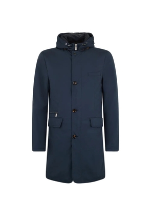 Moorer Dustin hooded coat - Blue