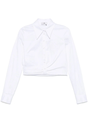 Elisabetta Franchi cropped poplin shirt - White