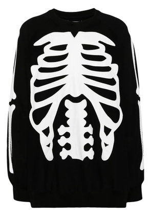 Takahiromiyashita The Soloist Back Gusset Sleeve Crew Neck Sweatshirt (Bone Type 01) 'Black' - BLACK X WHITE