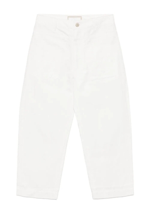 LITKOVSKA patchwork tapered trousers - White