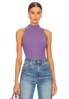 Autumn Cashmere Rib Mock Halter in Lavender. Size L. Also in XL.