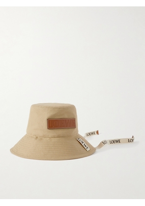 LOEWE - + Paula's Ibiza Appliquéd Cotton-canvas Bucket Hat - Neutrals - 57,59