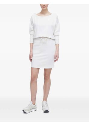 DKNY drawstring long-sleeve mini dress - Neutrals