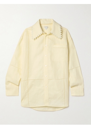 Bottega Veneta - Embroidered Linen Shirt - Cream - IT36,IT38,IT40,IT42
