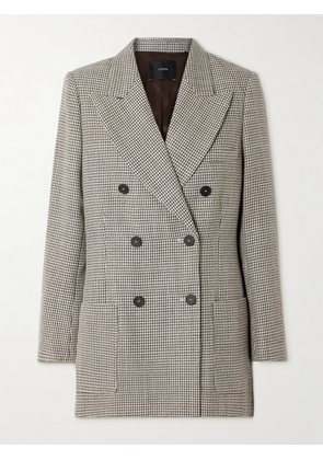 Joseph - Leandre Double-breasted Houndstooth Wool-blend Blazer - Gray - FR 34,FR 36,FR 38,FR 40,FR 42,FR 44