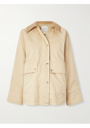 Patou - Wool-blend Trimmed Cotton-twill Jacket - Ecru - FR 34,FR 36,FR 38,FR 40,FR 42