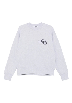 MSGM logo-embroidered sweatshirt - Grey