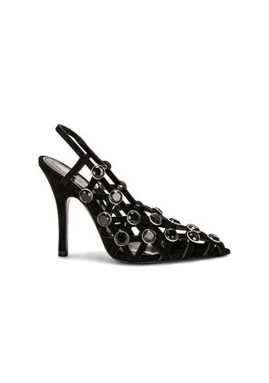THE ATTICO Grid Sling Back Pump in Black. Size 37. Also in 41.