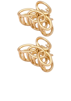 Ettika Keep It Simple Claw Clip in Metallic Gold.
