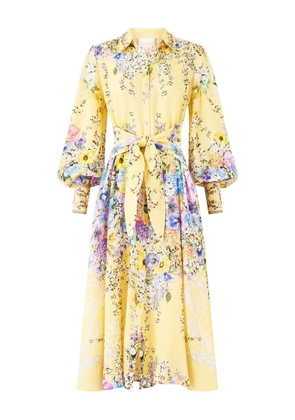 Camilla Darling Buds midi shirt dress - Yellow