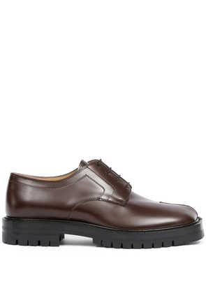 Maison Margiela Tabi leather Derby shoes - Brown