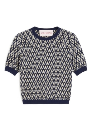Valentino Garavani Toute La V jacquard T-shirt - Blue