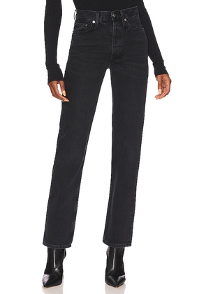 AGOLDE Lana Mid Rise Straight Jeans in Black. Size 25. Also in 28, 33, 34.