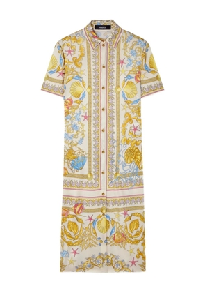 Versace Underwater Barocco midi shirt dress - Gold