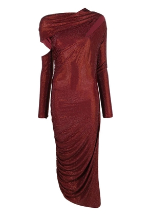 Cult Gaia Kumasi rhinestone-embellished asymmetric gown - Red