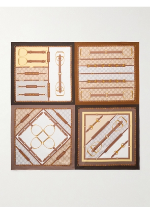 Gucci - Printed Silk-twill Scarf - Neutrals - One size