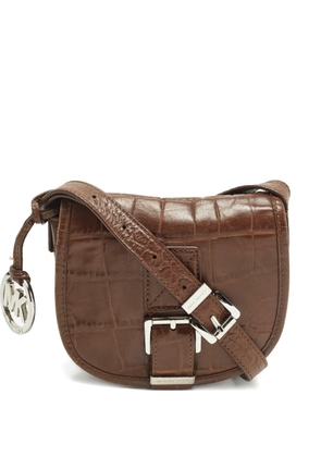 Michael Kors Vintage embossed leather crossbody bag - Brown