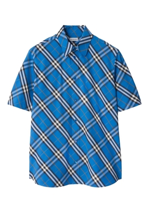 Burberry Check cotton shirt - Blue