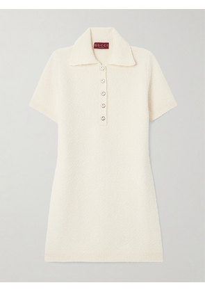 Gucci - Wool-blend Bouclé Mini Dress - Ivory - XS,S,M,L,XL,XXL