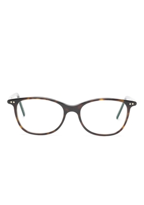 Lunor geometric-frame glasses - Brown