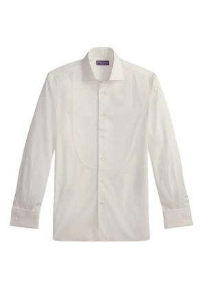 Ralph Lauren Purple Label piqué-bib french-cuff shirt - White