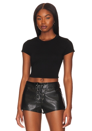 COTTON CITIZEN The Standard Baby Tee in Black. Size L. Also in XS, M.