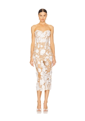 Bronx and Banco Jasmine Midi Dress in White. Size M. Also in S, L.