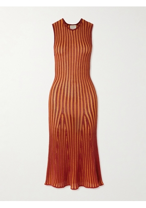 ESCVDO - Marina Ribbed-knit Midi Dress - Orange - x small,small,medium,large