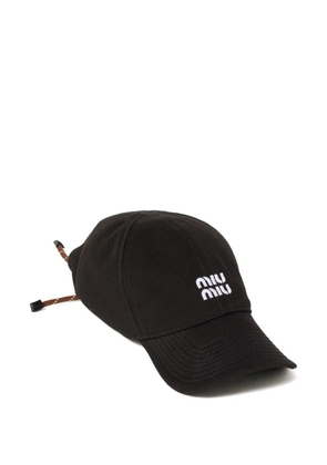 Miu Miu denim baseball cap - Black