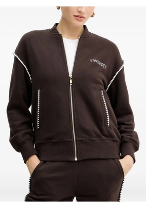 TWINSET logo-embroidered tracksuit - Brown