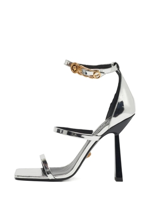 Versace Pre-Owned open-toe leather sandals - Grey