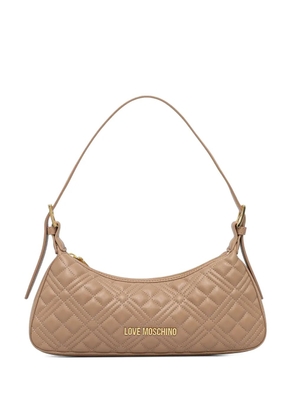 Love Moschino quilted-design logo-detail shoulder bag - Neutrals