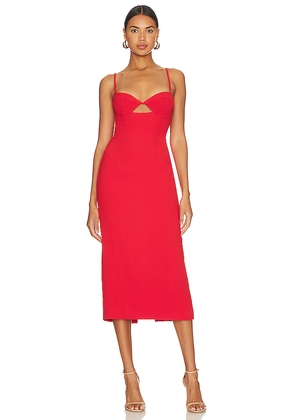 Bardot Vienna Midi Dress in Orange. Size 10. Also in 6.